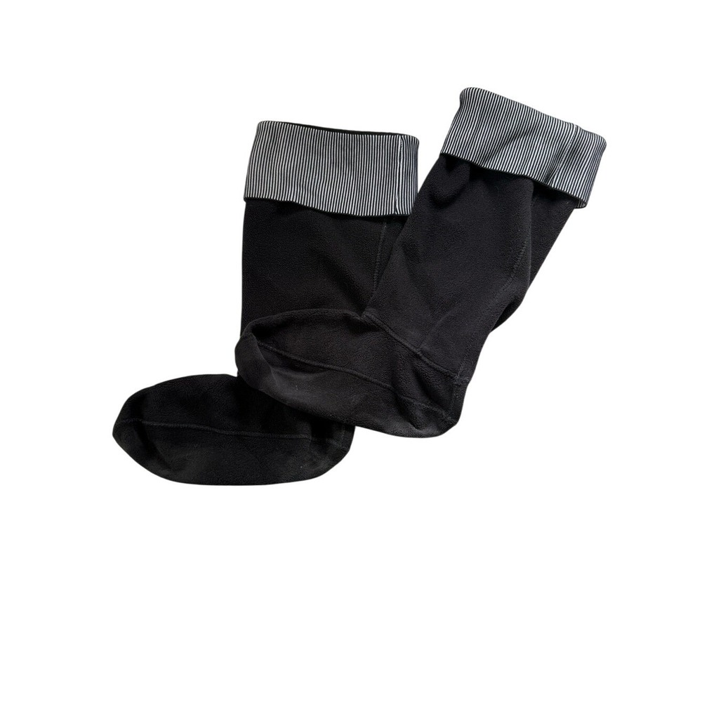Hunter Black Cardigan Knit Tall Boot Socks Rib-Knit Fold-Over Cuff Liners 10 - Picture 7 of 7